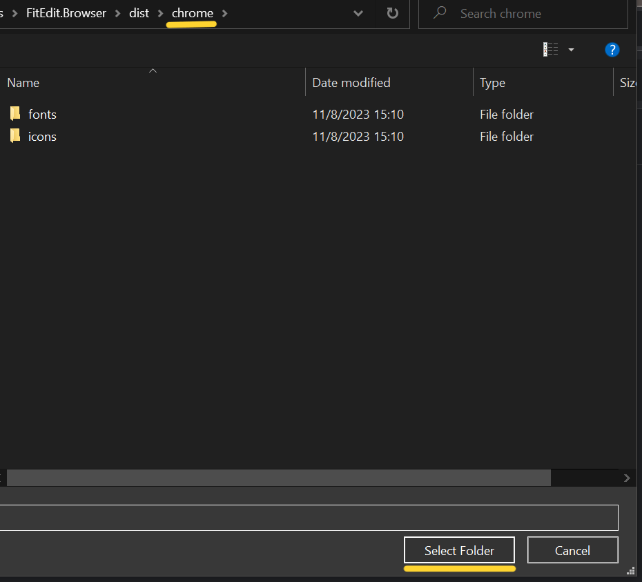 Select Folder