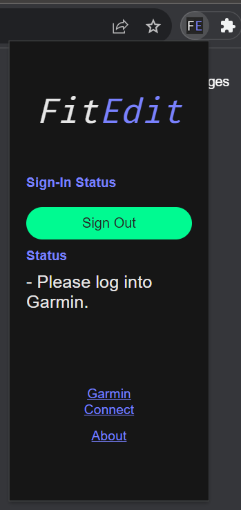 Signed In to FitEdit
