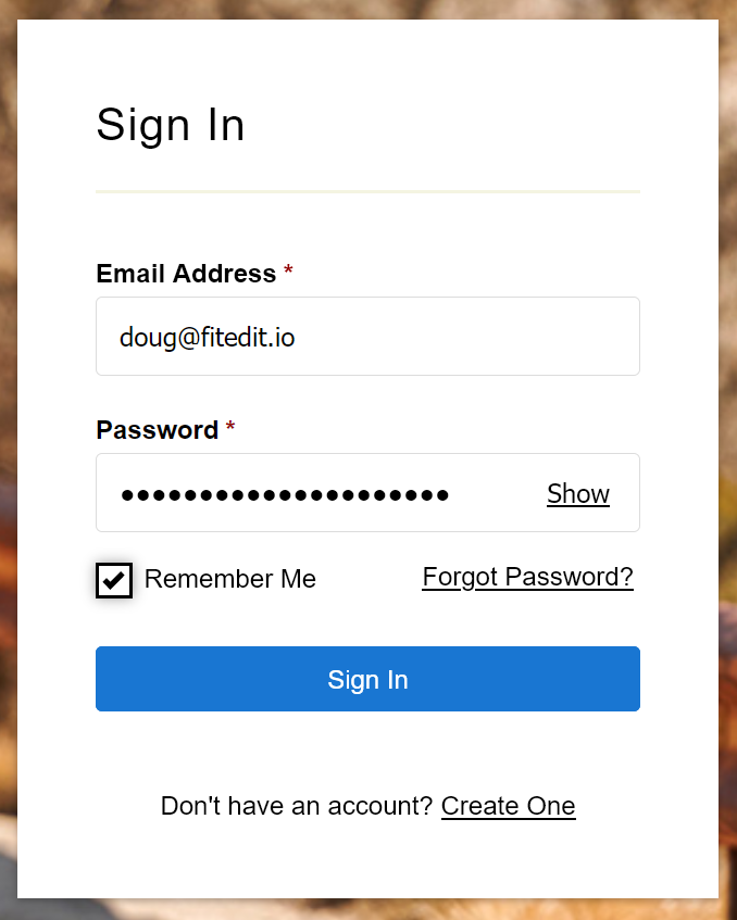 Enter Credentials