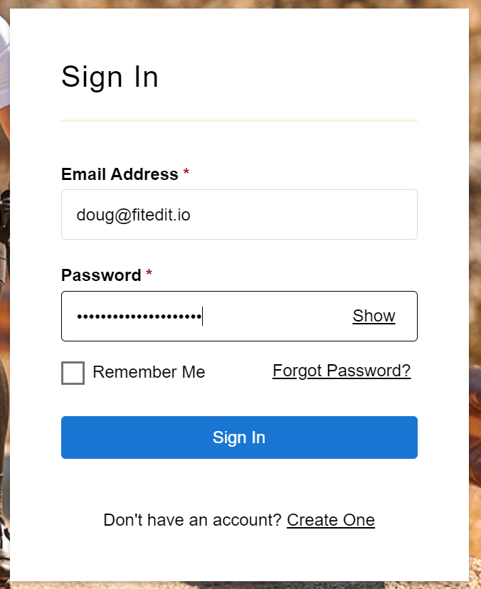 Enter Garmin Connect Credentials