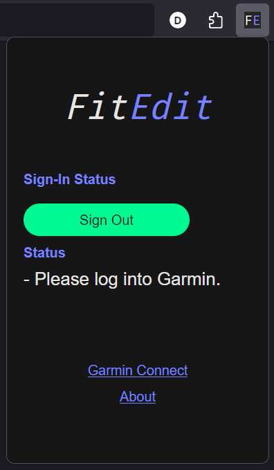 Signed In to FitEdit